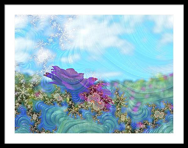 Soft Design Of a Flower Garden - Framed Print