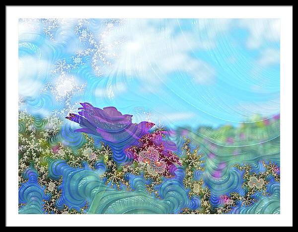 Soft Design Of a Flower Garden - Framed Print