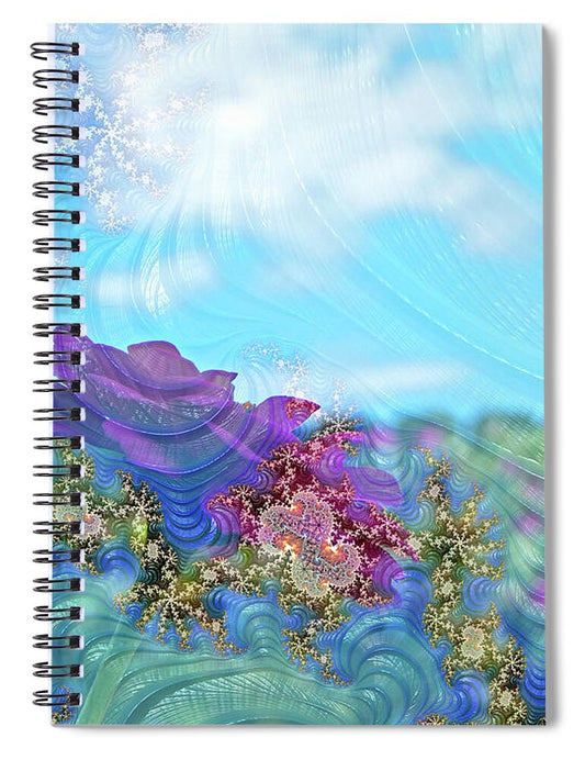 Soft Design Of a Flower Garden - Spiral Notebook
