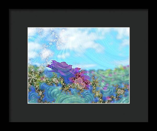 Soft Design Of a Flower Garden - Framed Print