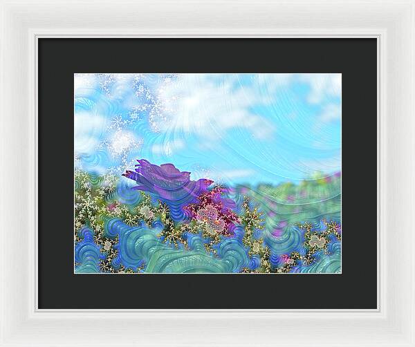 Soft Design Of a Flower Garden - Framed Print