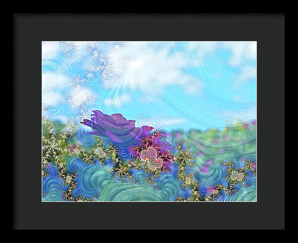 Soft Design Of a Flower Garden - Framed Print