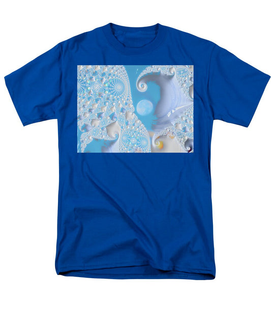 Sophisticated Spirals of White into the Moon and Sky - Men's T-Shirt  (Regular Fit)