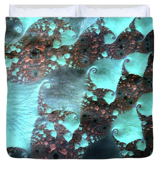 Spirals of Blues - Duvet Cover