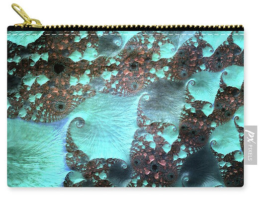 Spirals of Blues  - Zip Pouch