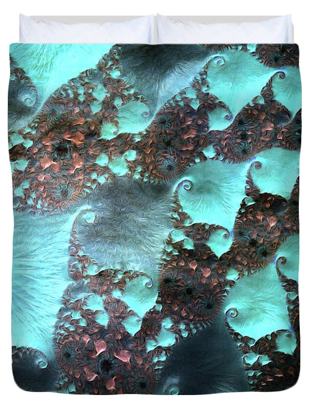 Spirals of Blues - Duvet Cover