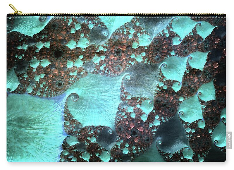 Spirals of Blues  - Zip Pouch
