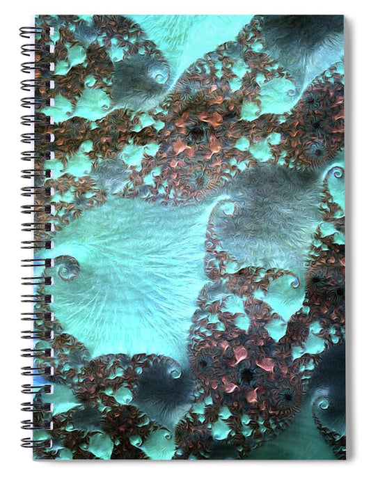 Spirals of Blues  - Spiral Notebook