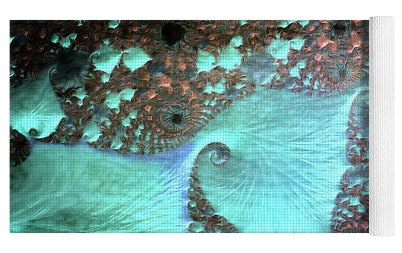 Spirals of Blues  - Yoga Mat
