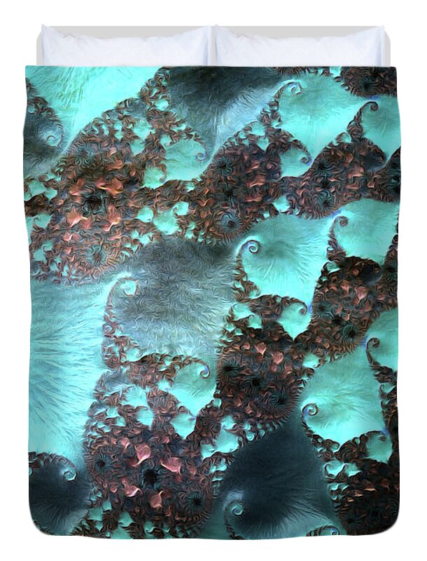 Spirals of Blues - Duvet Cover