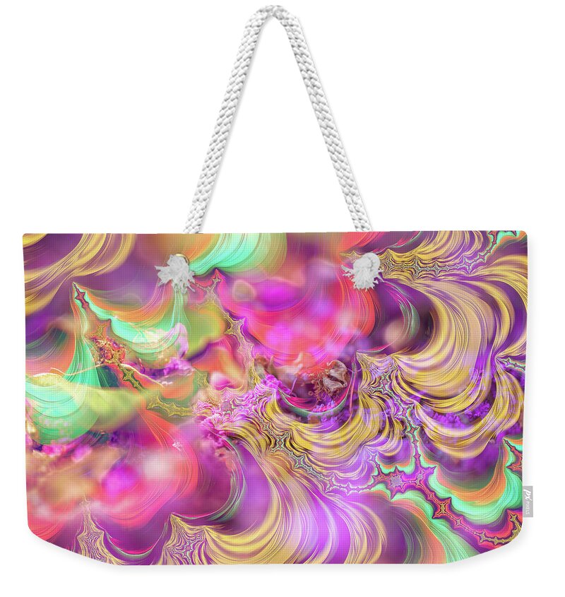 Spirals of Fractals in Pink and Purple - Weekender Tote Bag