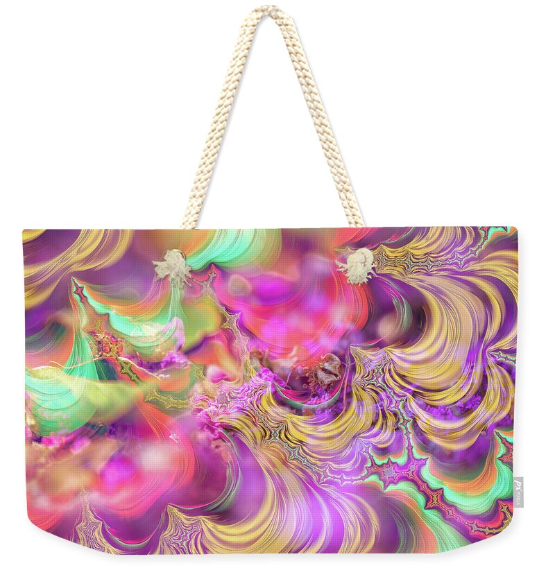 Spirals of Fractals in Pink and Purple - Weekender Tote Bag