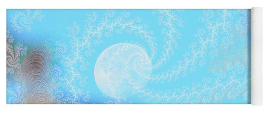 Spirals of White into the Moon and Sky - Yoga Mat
