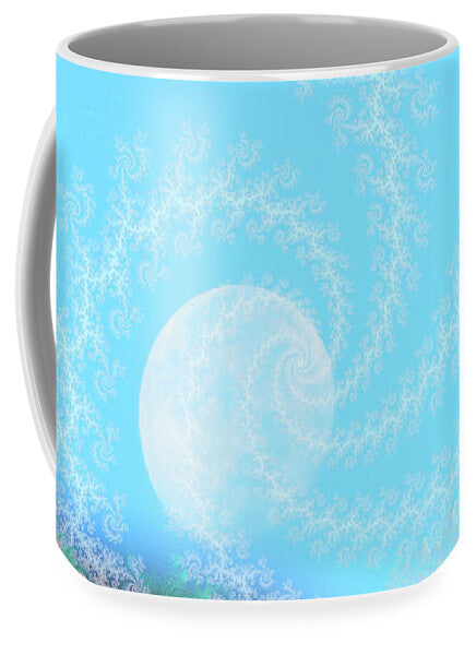 Spirals of White into the Moon and Sky - Mug