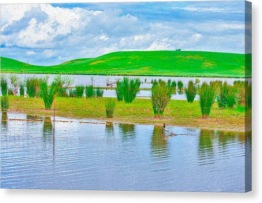 Stanislaus Reservoir Landscape - Canvas Print