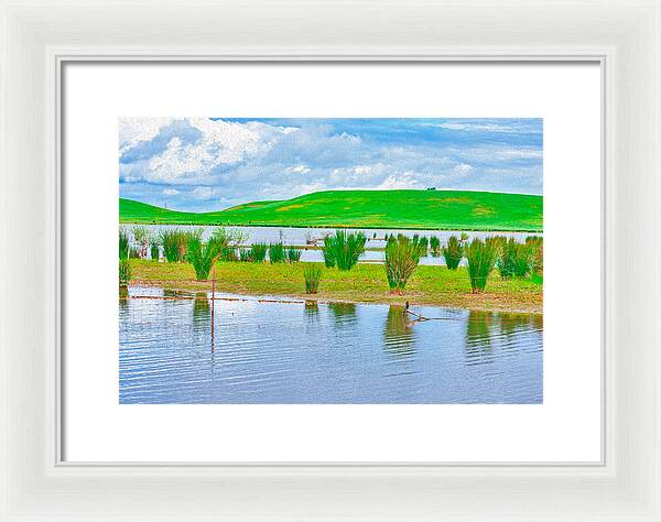 Stanislaus Reservoir Landscape - Framed Print