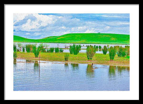 Stanislaus Reservoir Landscape - Framed Print