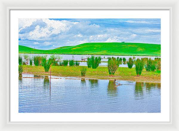 Stanislaus Reservoir Landscape - Framed Print