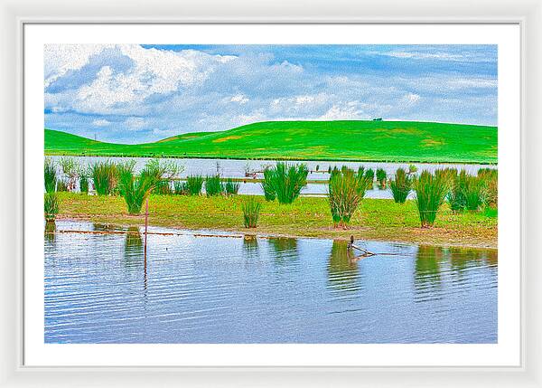 Stanislaus Reservoir Landscape - Framed Print