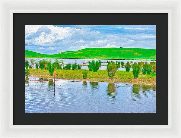 Stanislaus Reservoir Landscape - Framed Print