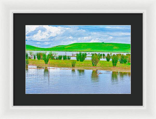 Stanislaus Reservoir Landscape - Framed Print