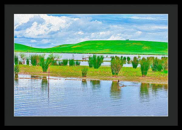 Stanislaus Reservoir Landscape - Framed Print