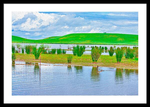 Stanislaus Reservoir Landscape - Framed Print