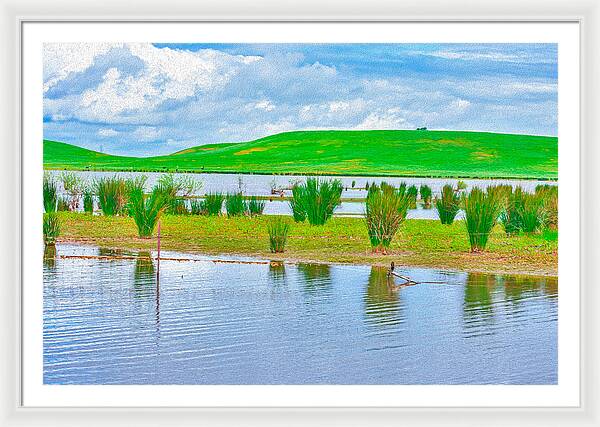 Stanislaus Reservoir Landscape - Framed Print