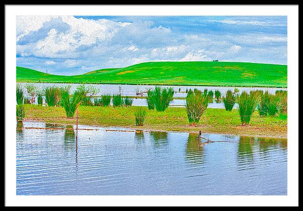 Stanislaus Reservoir Landscape - Framed Print