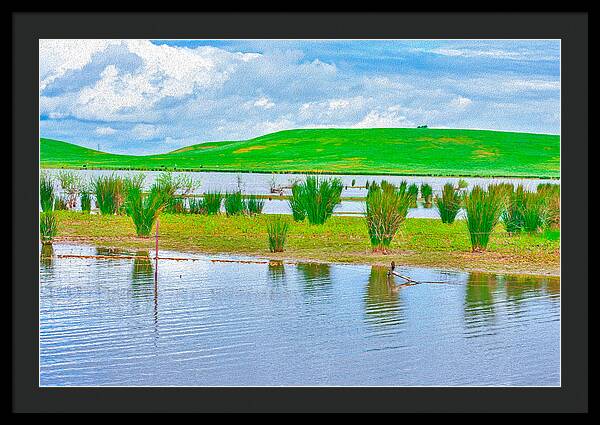 Stanislaus Reservoir Landscape - Framed Print