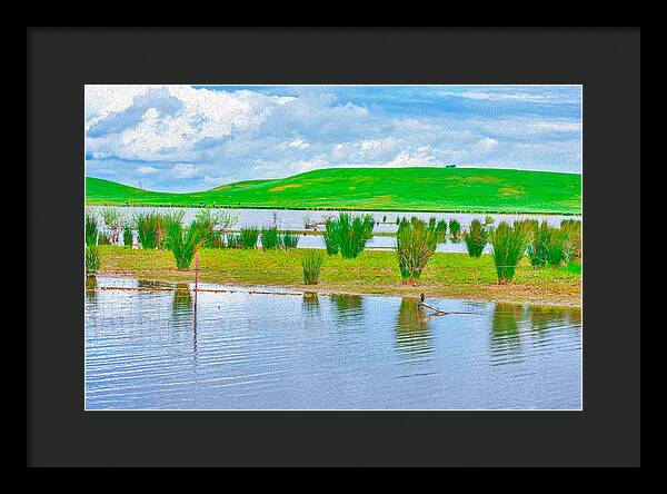 Stanislaus Reservoir Landscape - Framed Print