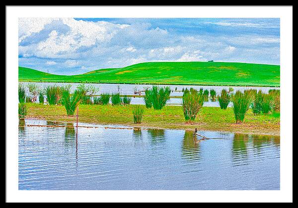 Stanislaus Reservoir Landscape - Framed Print
