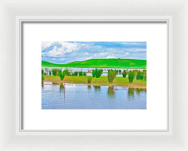 Stanislaus Reservoir Landscape - Framed Print