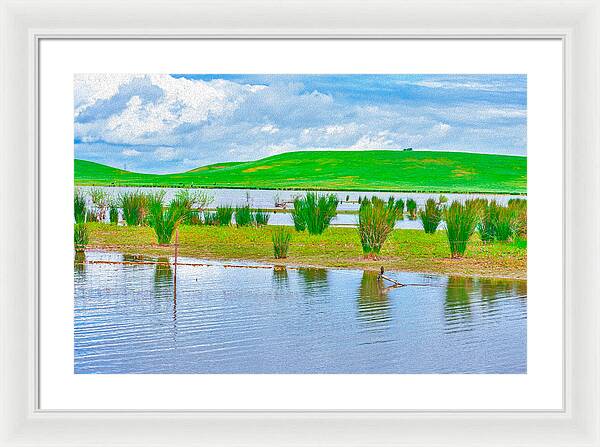 Stanislaus Reservoir Landscape - Framed Print