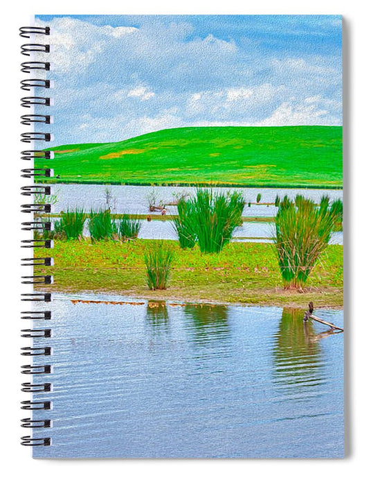 Stanislaus Reservoir Landscape - Spiral Notebook