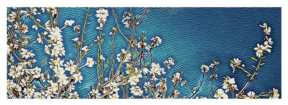 Starry Night Moon and Blooms - Yoga Mat