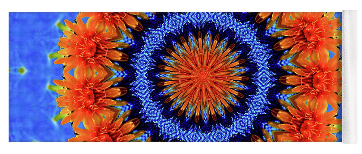 Summer Flowers Artistic Mandala - Yoga Mat