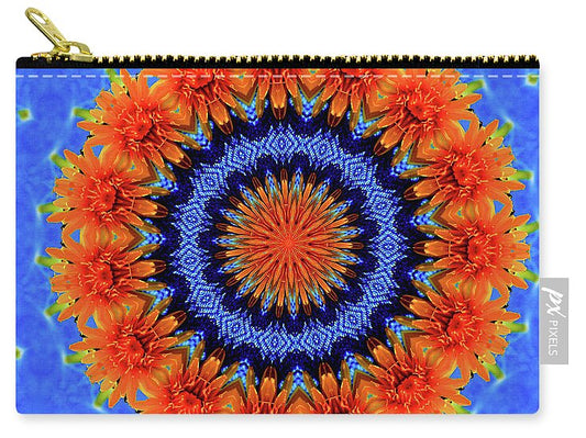 Summer Flowers Artistic Mandala - Zip Pouch