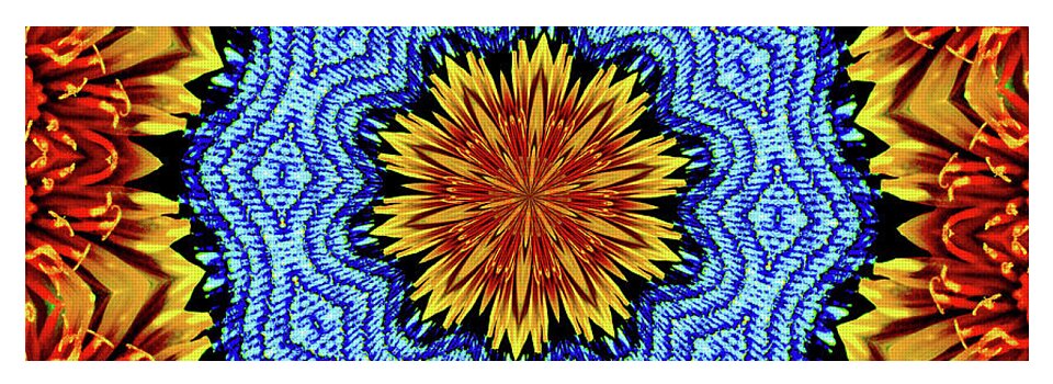 Sunflower and Denim Mandala - Yoga Mat