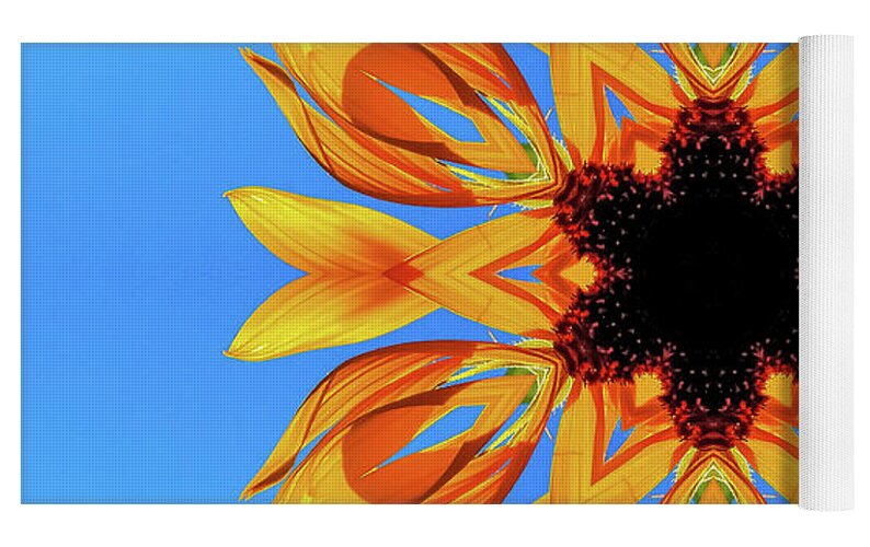 Sunflower Blues Mandala - Yoga Mat