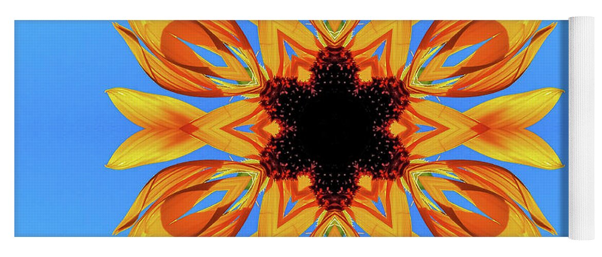 Sunflower Blues Mandala - Yoga Mat