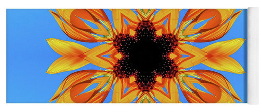 Sunflower Blues Mandala - Yoga Mat