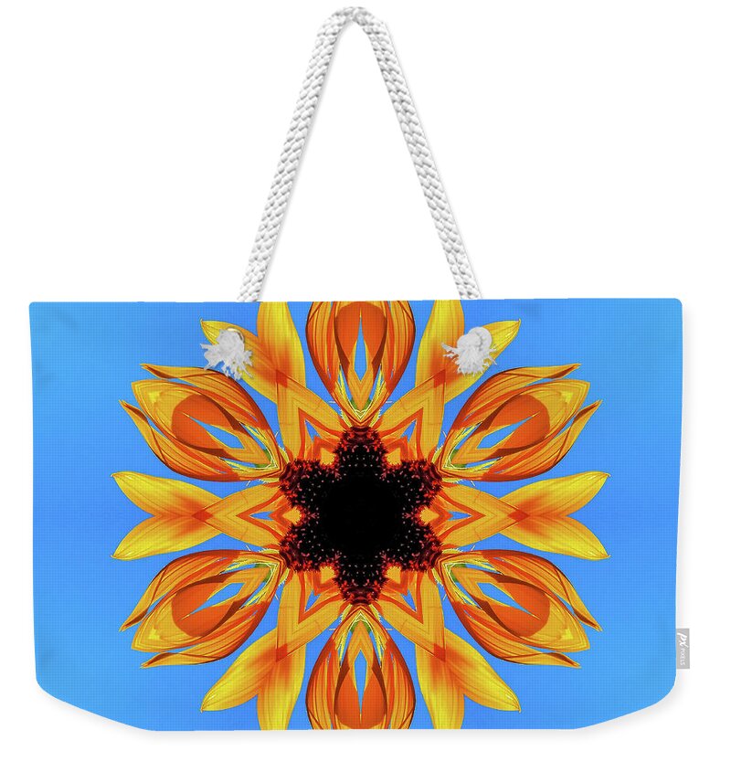 Sunflower Blues Mandala - Weekender Tote Bag