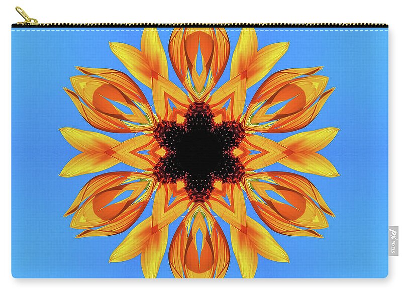 Sunflower Blues Mandala - Zip Pouch