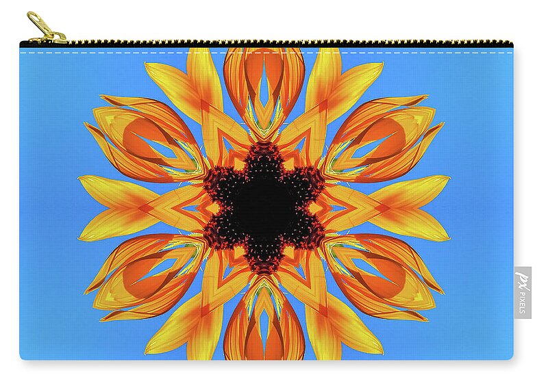 Sunflower Blues Mandala - Zip Pouch