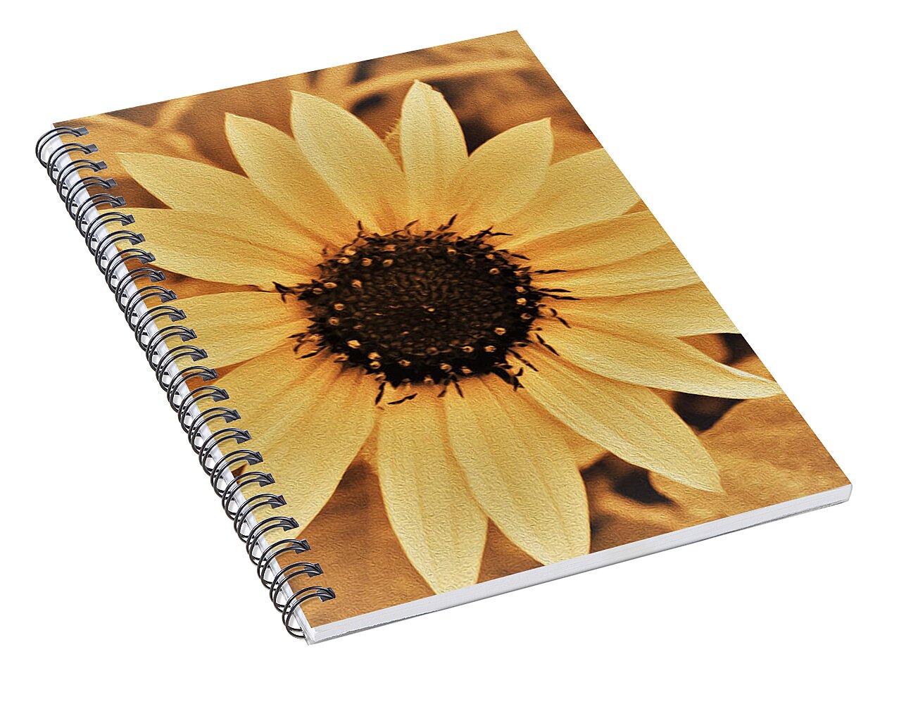 Sunny Sunflower Painting Art - Spiral Notebook