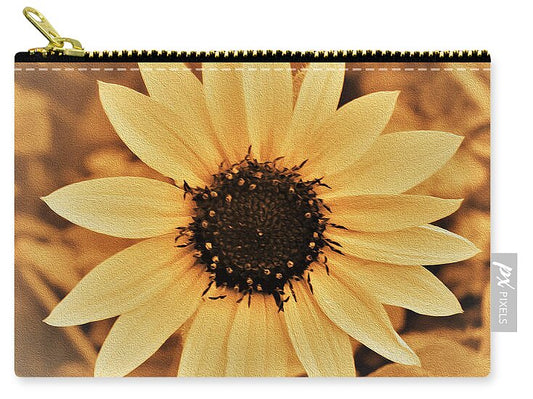 Sunny Sunflower Painting Art - Zip Pouch