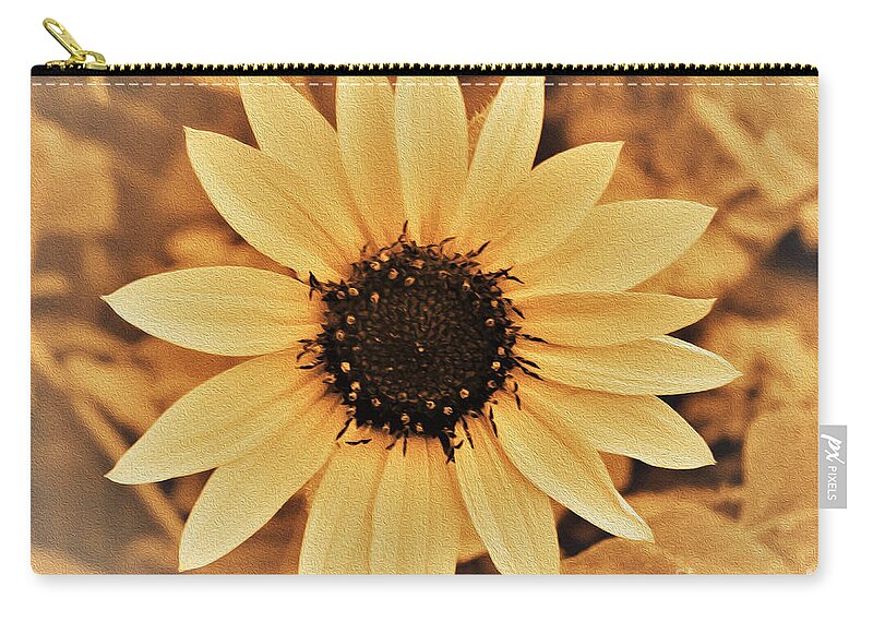 Sunny Sunflower Painting Art - Zip Pouch