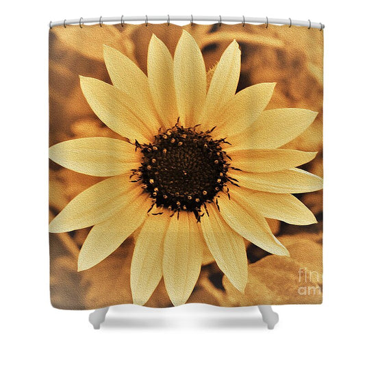 Sunny Sunflower Painting Art - Shower Curtain