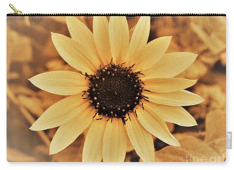 Sunny Sunflower Painting Art - Zip Pouch